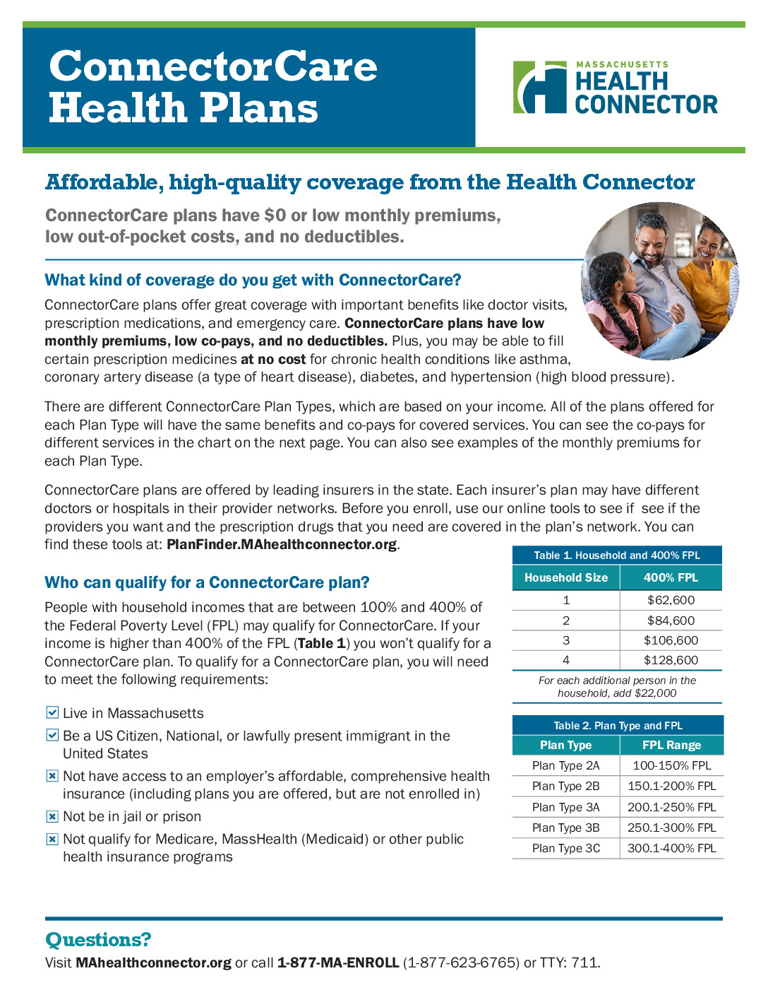Massachusetts Health Connector Folleto de planes de salud asequibles. Massachusetts Health Connector Folleto de planes de salud asequibles.