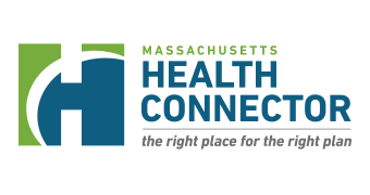Health Connector logotipo a todo color con lema El lugar correcto para el plan correcto
