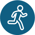 Icon of a person running