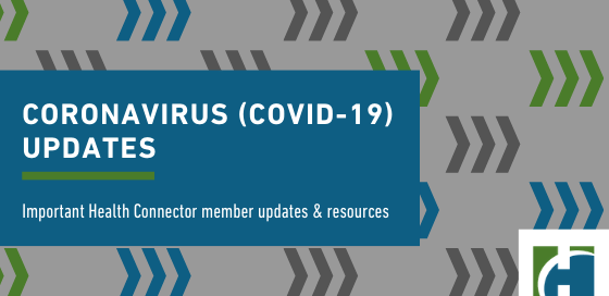 Banner alerting members to a coronavirus update post