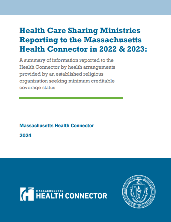 Screenshot of the first page of the Health Care Sharing Ministries annual report for 2022 and 2023