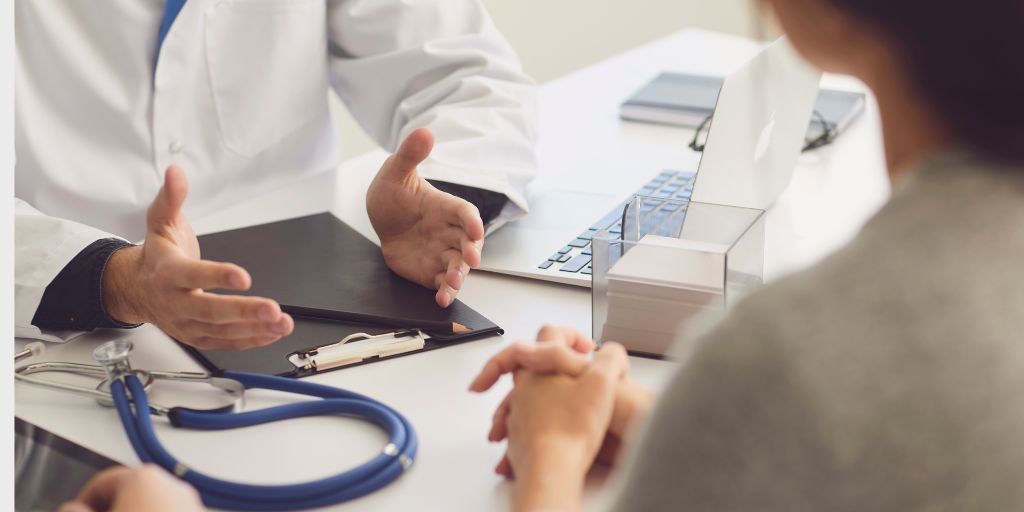 Detail of a doctor consultation
